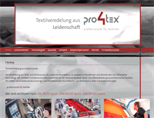 Tablet Screenshot of pro4tex.de